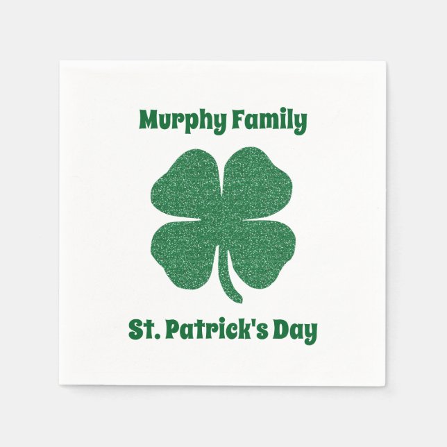 Personalized St. Patrick's Day Napkin (Front)