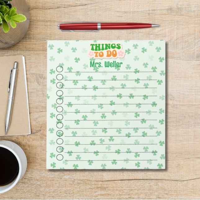 Personalized St. Patrick's Day Themed To-Do List Notepad (Creator Uploaded)