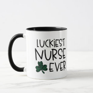 Personalized St. Patty's Day "Luckiest Nurse" Gift Mug