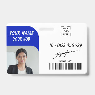 Personalized Staff Photo Name Badge
