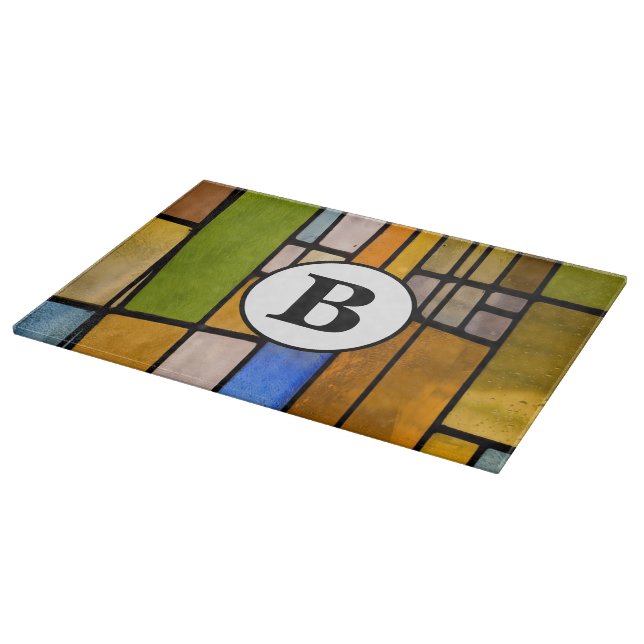 Personalized Stained Glass Cutting Board (Corner)