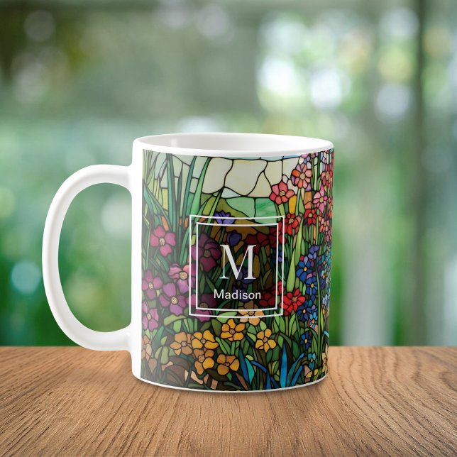 Personalized Stained Glass Wildflower Mug (Créateur téléchargé)