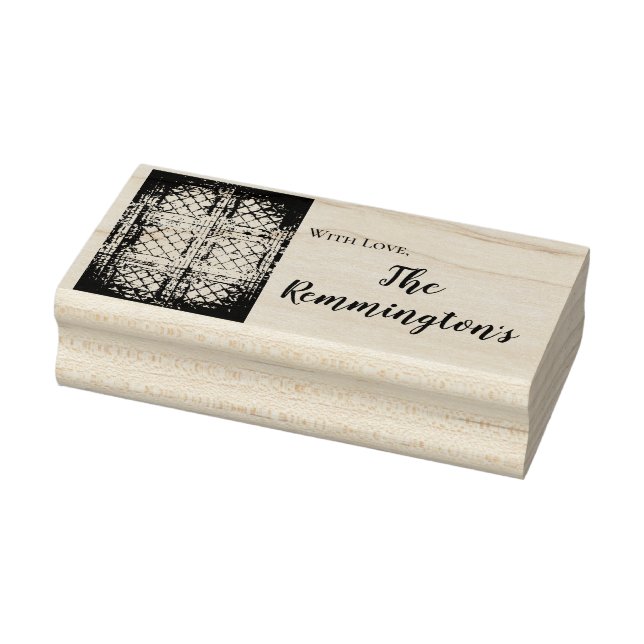 Personalized Stamp Rustic Tin Panel Ceiling Countr (Stamp)