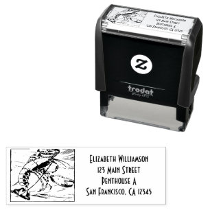 Personalized Stamp with Lobster in the Ocean