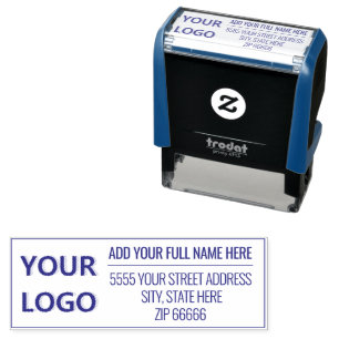 Personalized Stamp with Logo or Photo Name Address
