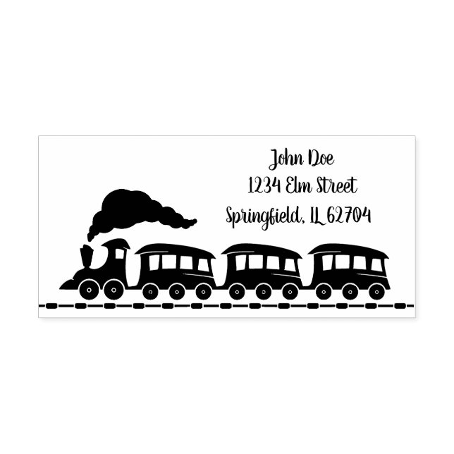 Personalized Stamp with Train and Custom Address (Imprint)