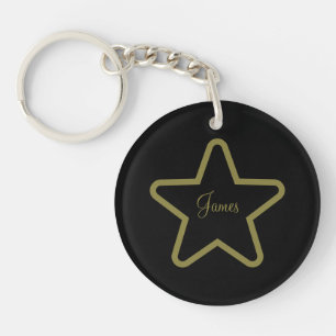 Personalized Star Keychain