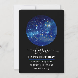 Personalized Star Map Card: Celebrate Your Special Holiday Card