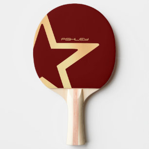 Personalized Star Power (Red)    Ping Pong Paddle