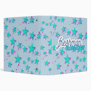 Personalized Star Splatter Class Year Binder