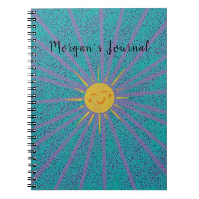 Personalized Starburst and Sunshine Notebook  (Front)