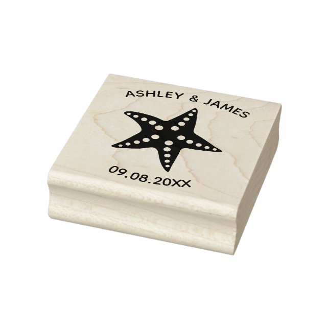 Personalized Starfish Wedding Stamp for Favours (Stamp)