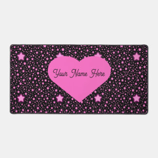 Personalized Starry Night Heart Desk Pad