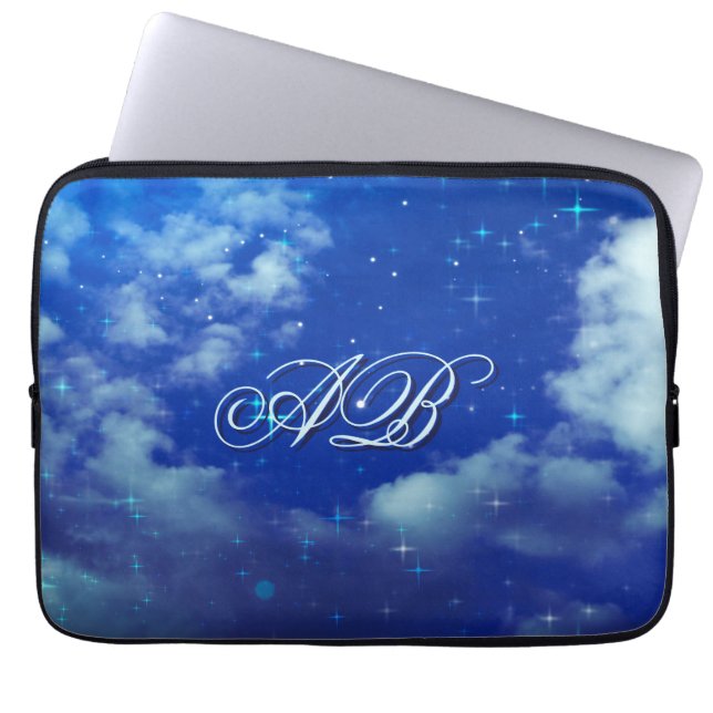 Personalized Starry Night Sleeve | Monogram Laptop (Front)