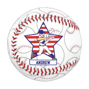 Personalized stars n stripes baseball player