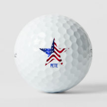 Personalized Stars & Stripes Golf Ball