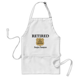 Personalized State Trooper Retirement Apron