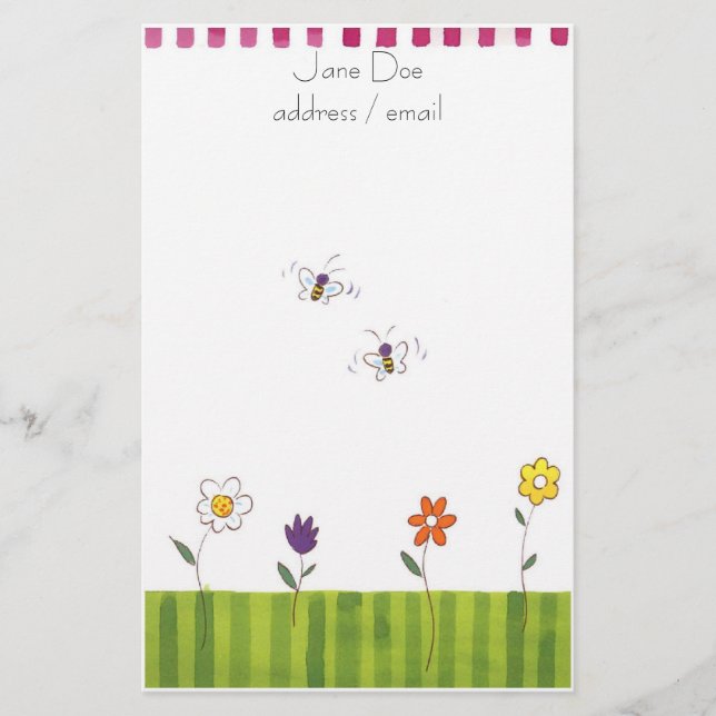 Personalized Stationary Stationery (Front)