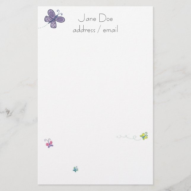 Personalized Stationary Stationery (Front)