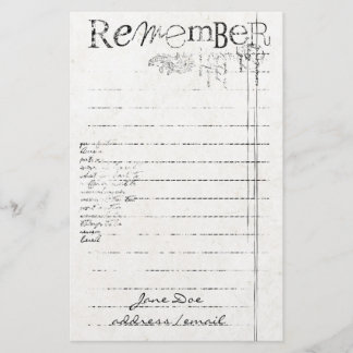 Personalized Stationary Stationery