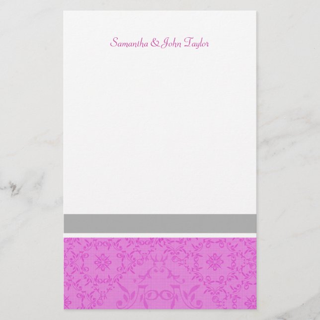 Personalized Stationary Wedding Thank You Notes Stationery (Front)