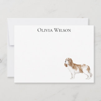 Personalized stationary with spaniel card