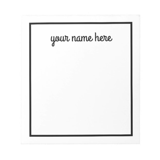 Personalized Stationery Notepad for Men (Front)