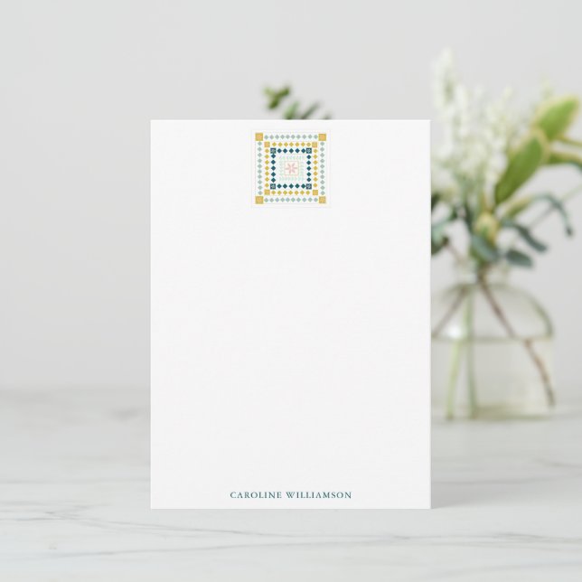 Personalized Stationery Quilter Quilt Lover Simple Card (Standing Front)