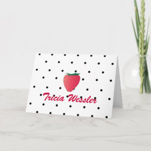 Personalized Stationery - Strawberry Note Card