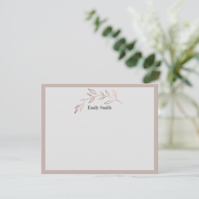 Personalized Stationery Wild Meadow Flat Card (Standing Front)
