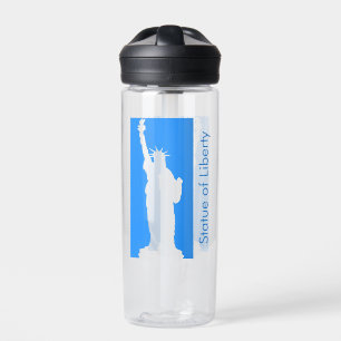 Personalized Statue of Liberty New York USA Blue Water Bottle