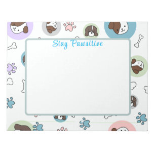 Personalized Stay Pawsitive Dog Notepads