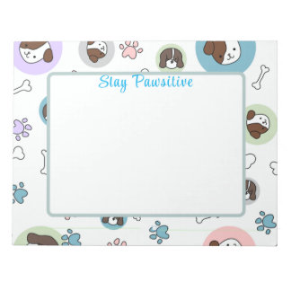 Personalized Stay Pawsitive Dog Notepads