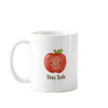 Personalized Stay Safe Lucky Apple Cute Watercolor
