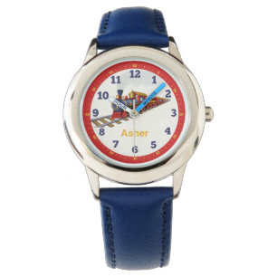 Personalized Steam Train Kids Learn to Tell Time Watch