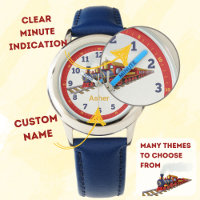 Personalized Steam Train Kids Learn to Tell Time