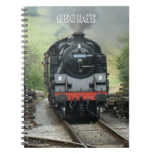 Personalized Steam Train Notebook