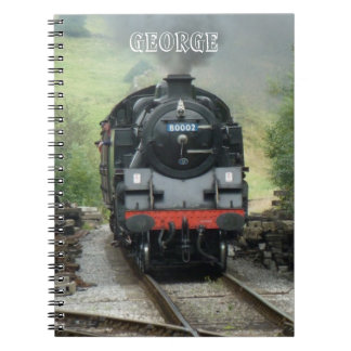 Personalized Steam Train Notebook