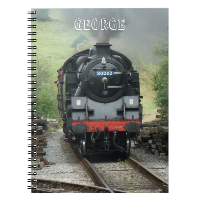 Personalized Steam Train Notebook (Front)