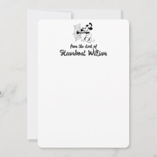 Personalized Steamboat Willie Note Card