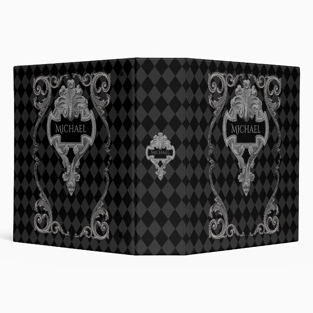 Personalized Steampunk Goth  Binder (Background)