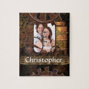 Personalized steampunk machinery jigsaw puzzle