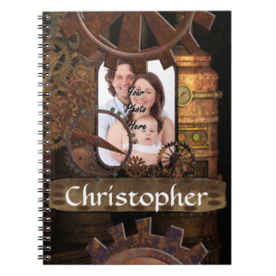 Personalized steampunk machinery notebook