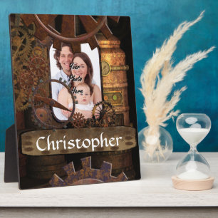 Personalized steampunk machinery plaque