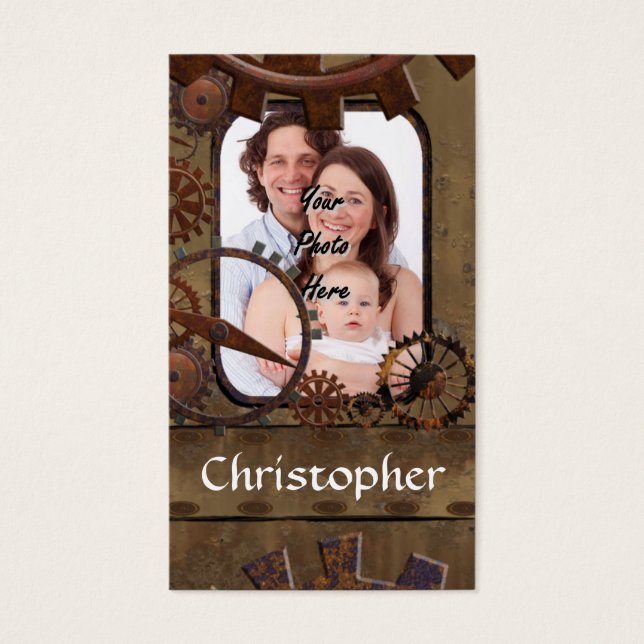 Personalized steampunk photo template (Front)