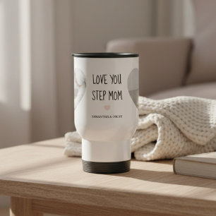 Personalized Step Mom with Photo – Custom Gift Travel Mug