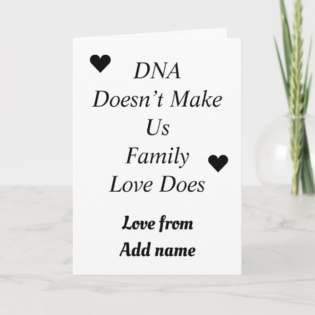 Personalized step parent or child special card (Front)