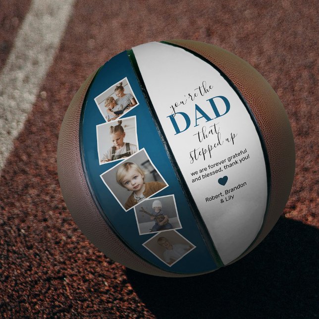 Personalized Stepdad Photo Basketball Gift (Creator Uploaded)