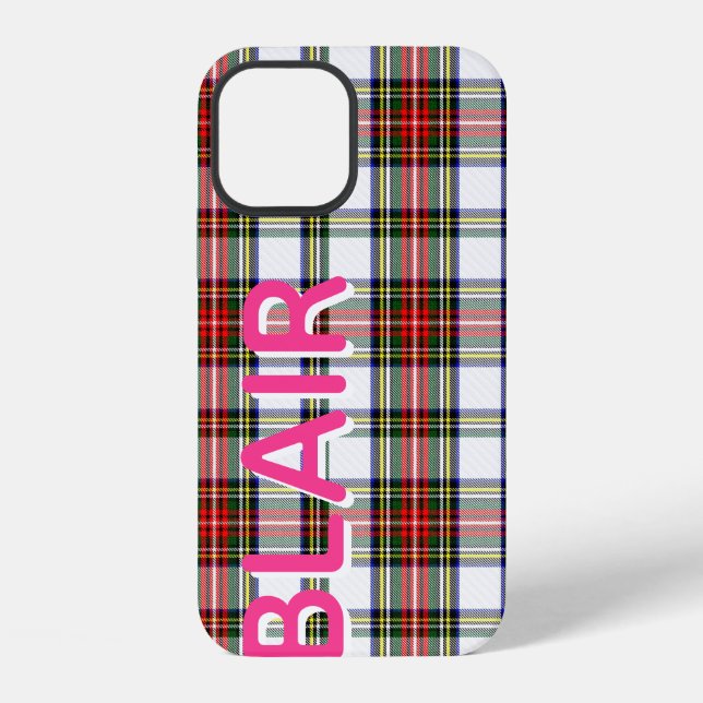 Personalized Stewart Plaid iPhone Case (Back)