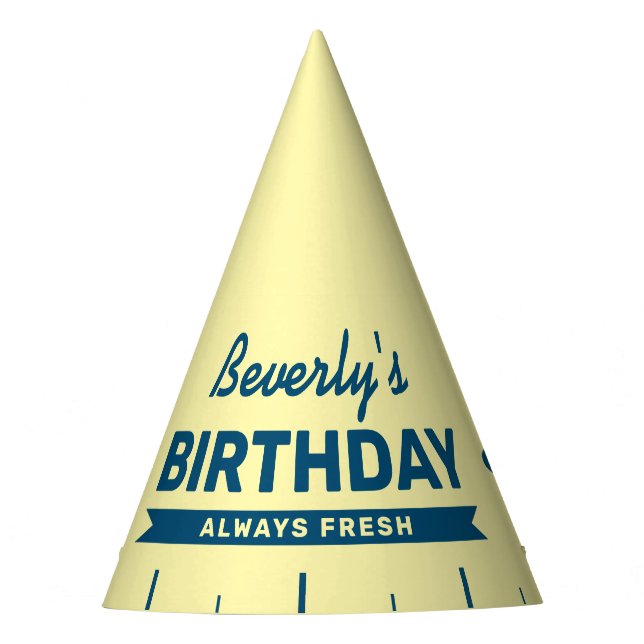 Personalized Stick of Butter Birthday Party Hat (Front)